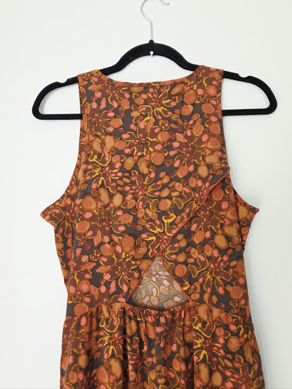Toad & Co Crusher Maxi Dress Rust Green Floral Print Size Medium - Picture 6 of 9